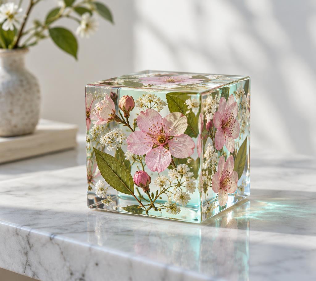 Pressed Blossom Cube